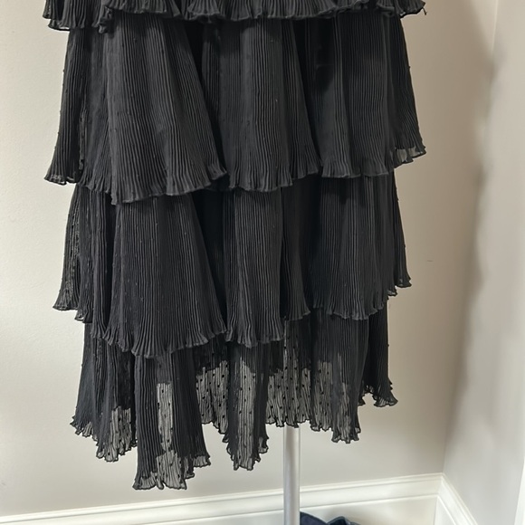 Tuckernuck ENGLISH FACTORY Dotted Mixed Media Tiered Dress Black Sz XS NEW - Picture 6 of 12